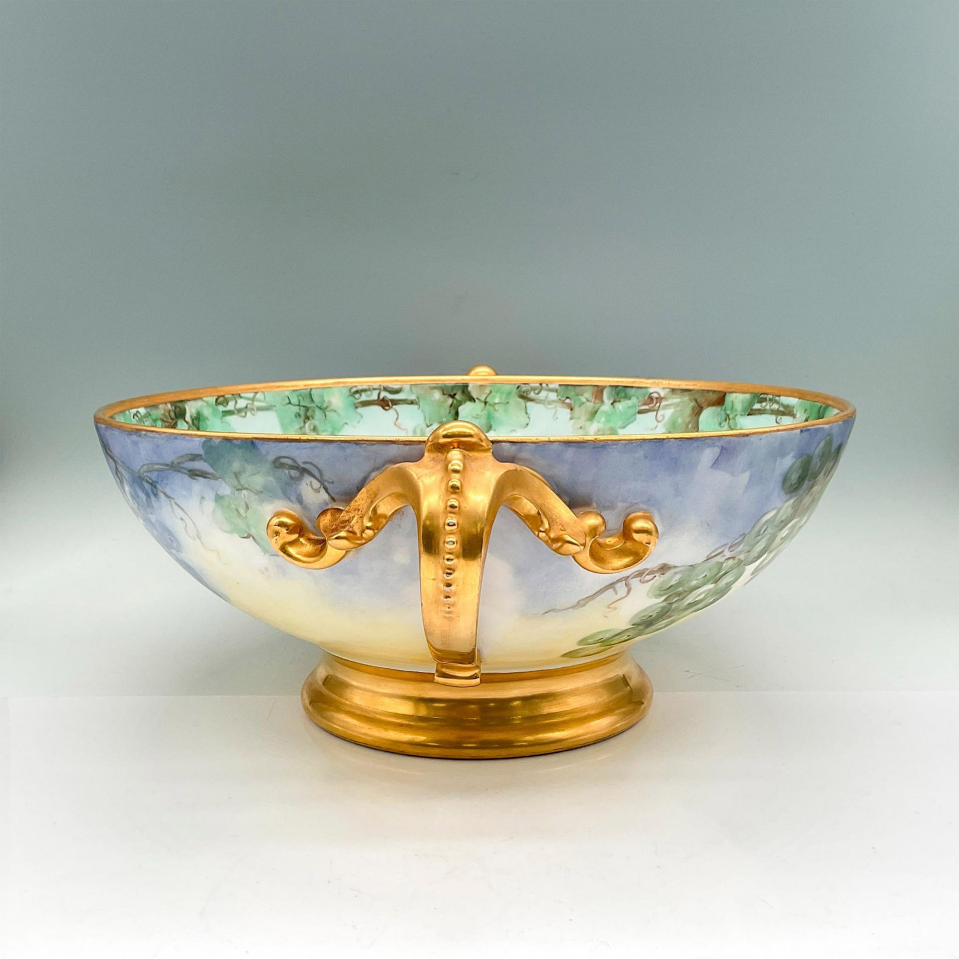 11pc Tressemanes Vogt Limoges Porcelain Bowl and Cups, Grape - Image 9 of 15