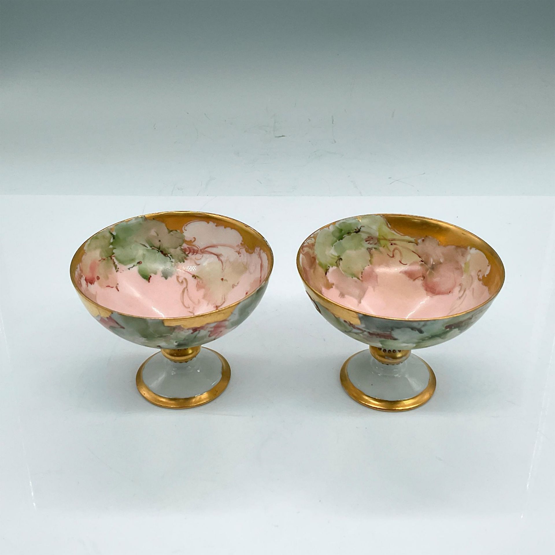 3pc W.G. & Co. Limoges Porcelain Bowl Grapes + 2 Cups - Image 6 of 9