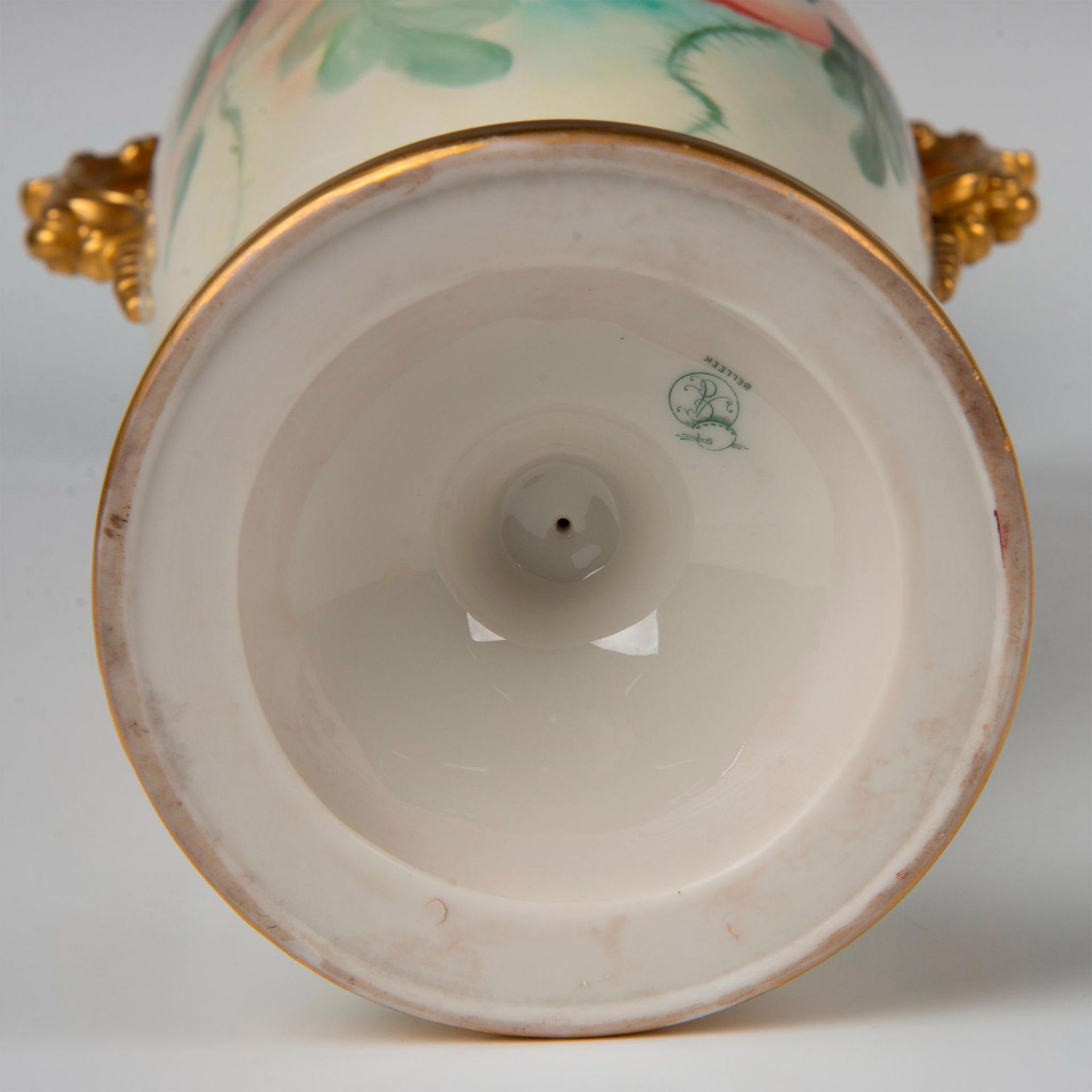 American Belleek Porcelain Hand Painted Poppies Vase - Bild 7 aus 8