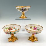 3pc Haviland Limoges Porcelain Pedestal Cups