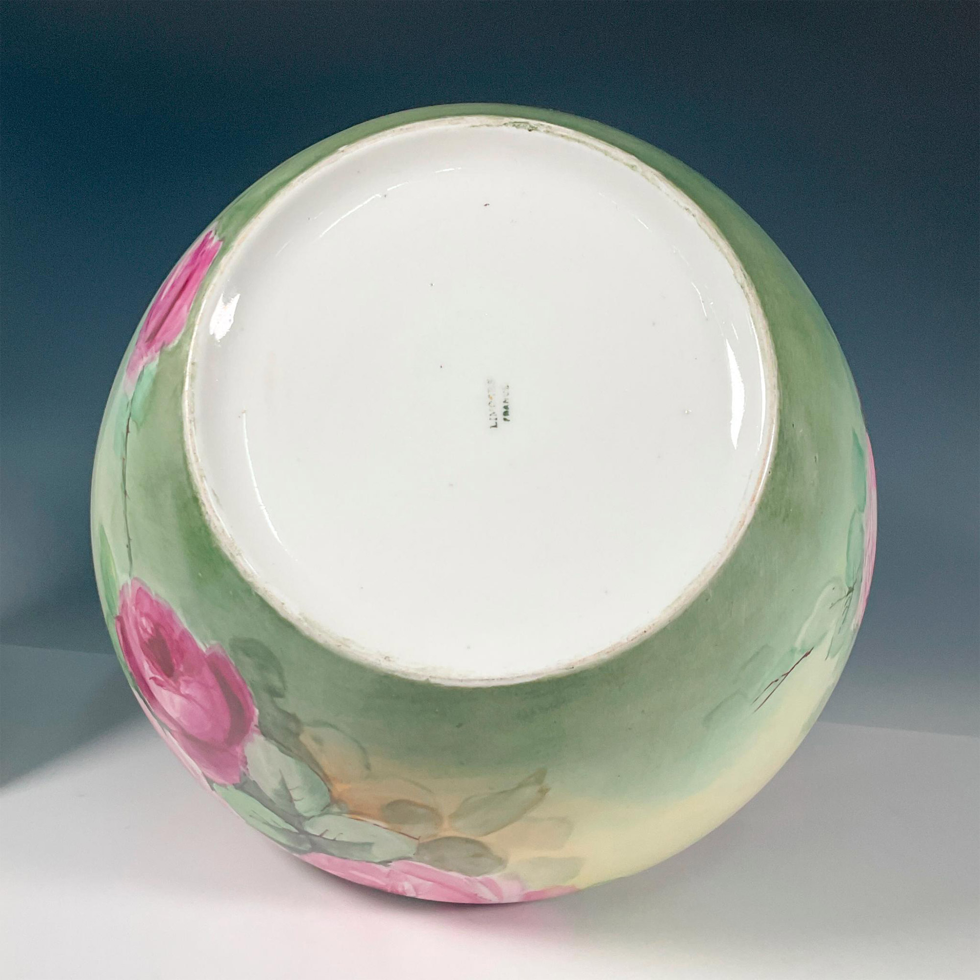 Hand Painted Signed Limoges Jardiniere, Roses - Image 3 of 4