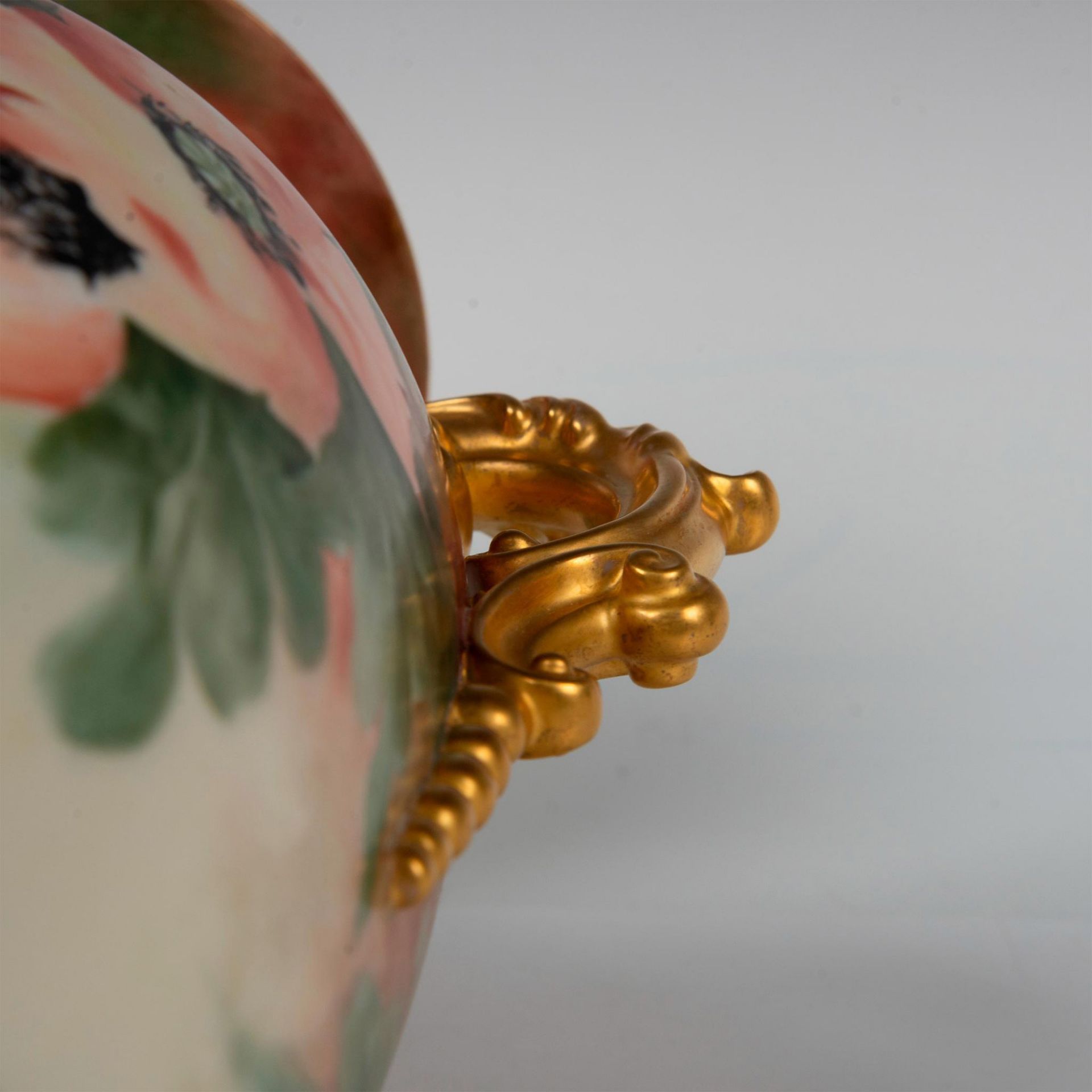 American Belleek Porcelain Hand Painted Poppies Vase - Bild 8 aus 8