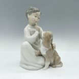 Lladro Porcelain Figurine Boy with Dog 1004522
