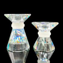 2pc Swarovski Crystal Candle Holders, Neo