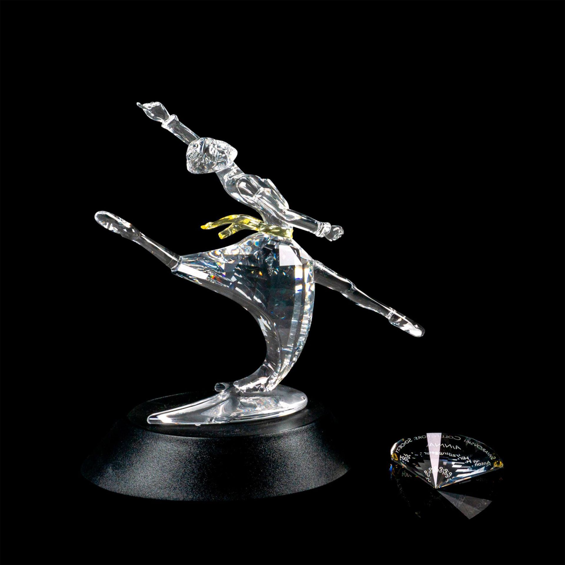 Anna Swarovski Crystal Figurine w/ Plaque and Base - Image 2 of 4