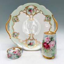 3pc Mixed European Porcelain Grouping