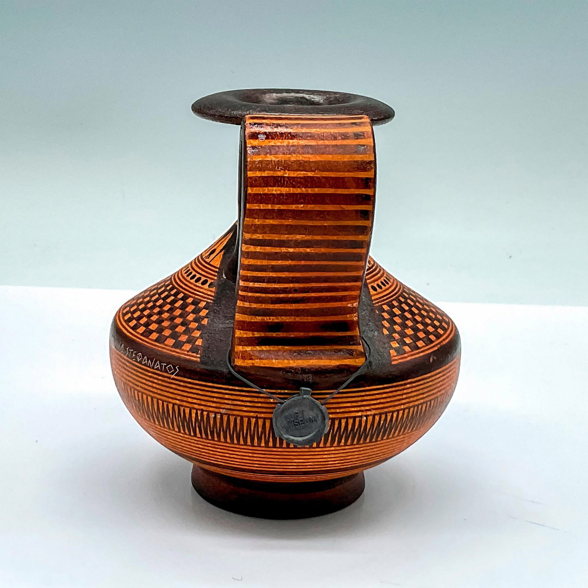 Vintage Greek Geometric Aryballos Style Pottery Pitcher - Bild 3 aus 4