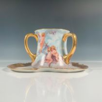 2pc WG & Co. Limoges Tyg and Platter, Cherubs