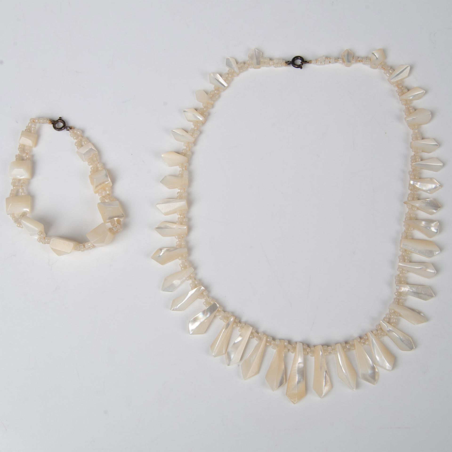 2pc Pearlescent Necklace & Bracelet Set - Bild 6 aus 8