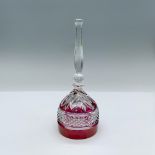 Beautiful Vintage Cranberry Art Glass Bell