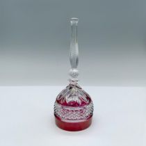 Beautiful Vintage Cranberry Art Glass Bell