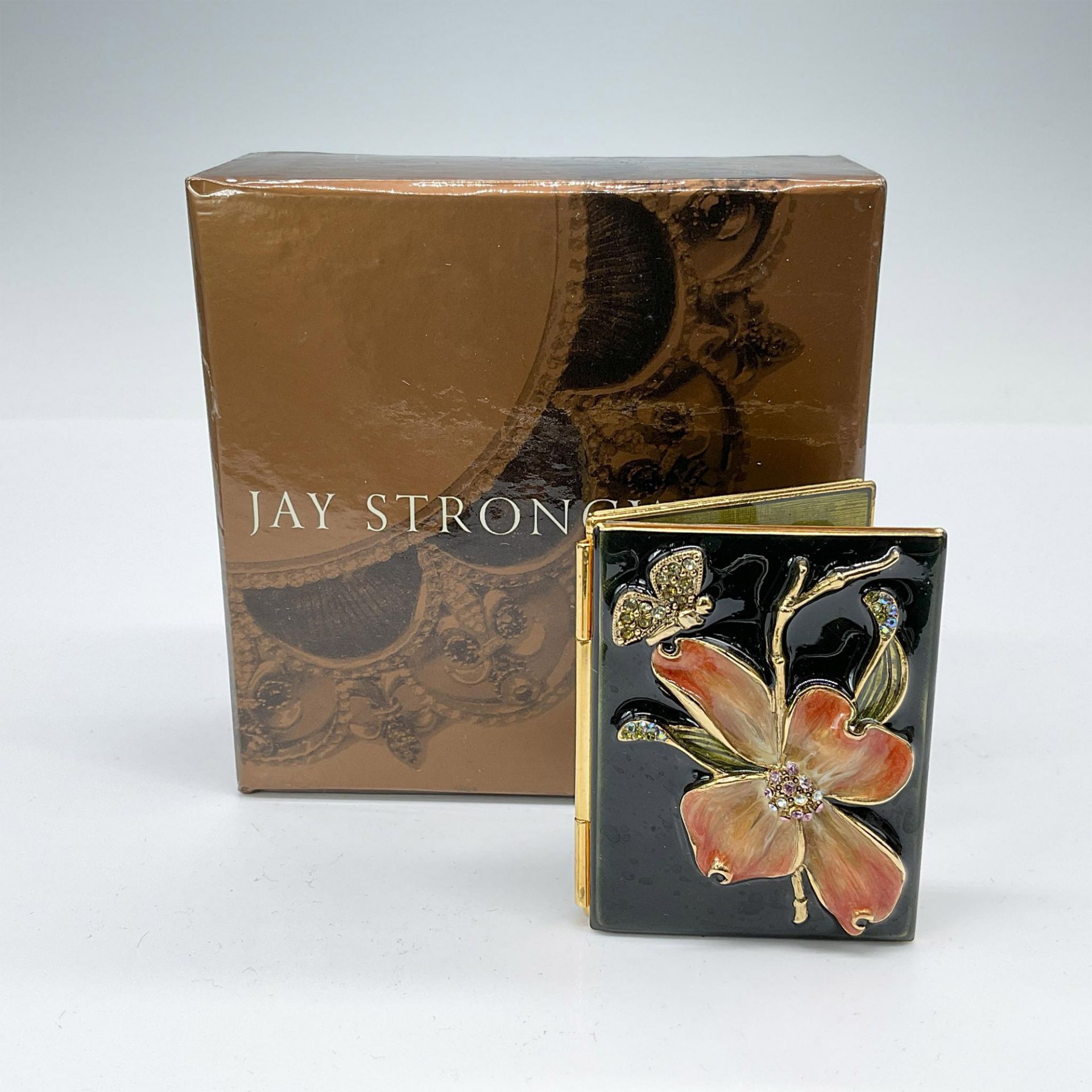 Jay Strongwater Folding Frame, Orange Flower on Black - Bild 4 aus 4