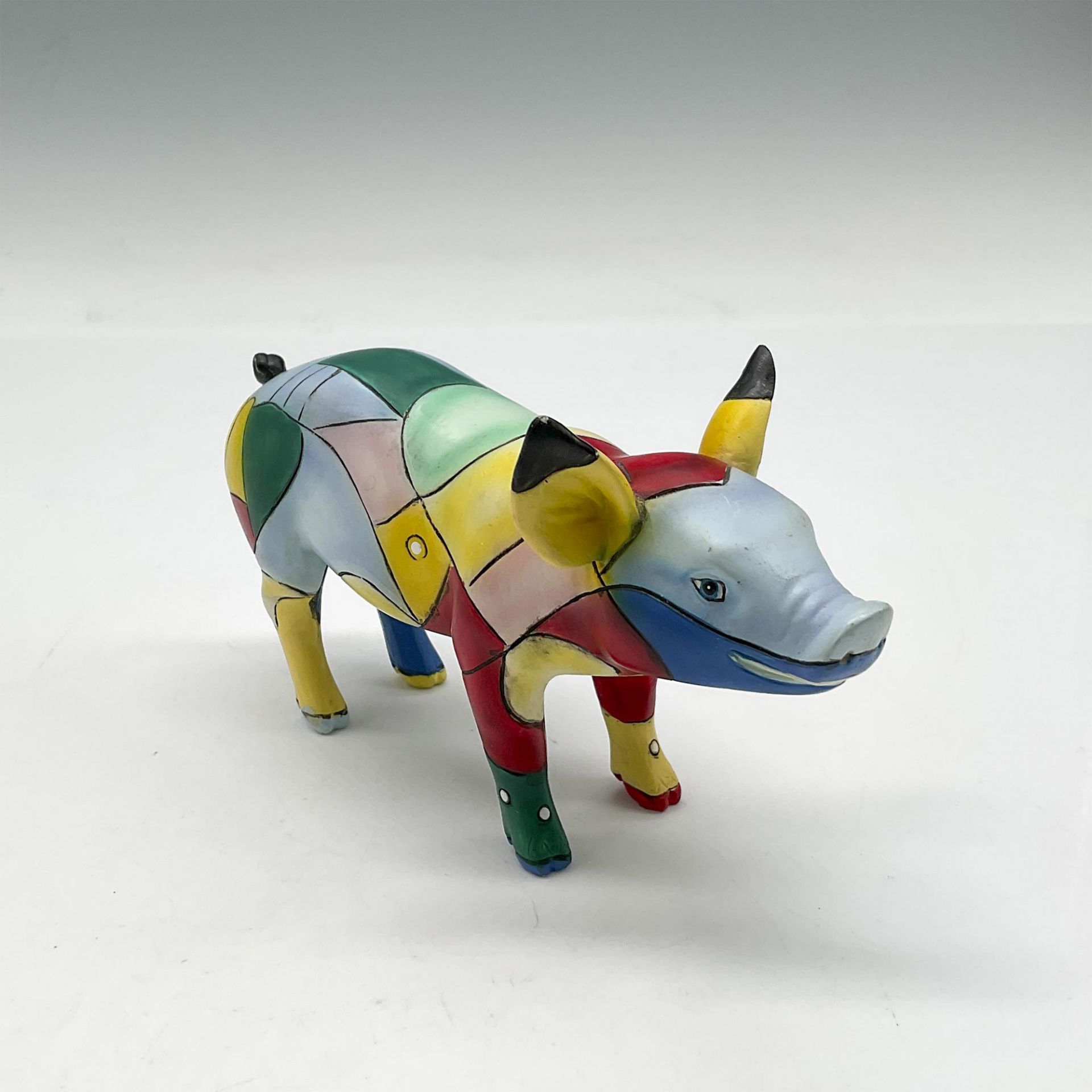 Groovy Resin Figurine, Multicolored Pig - Bild 2 aus 3