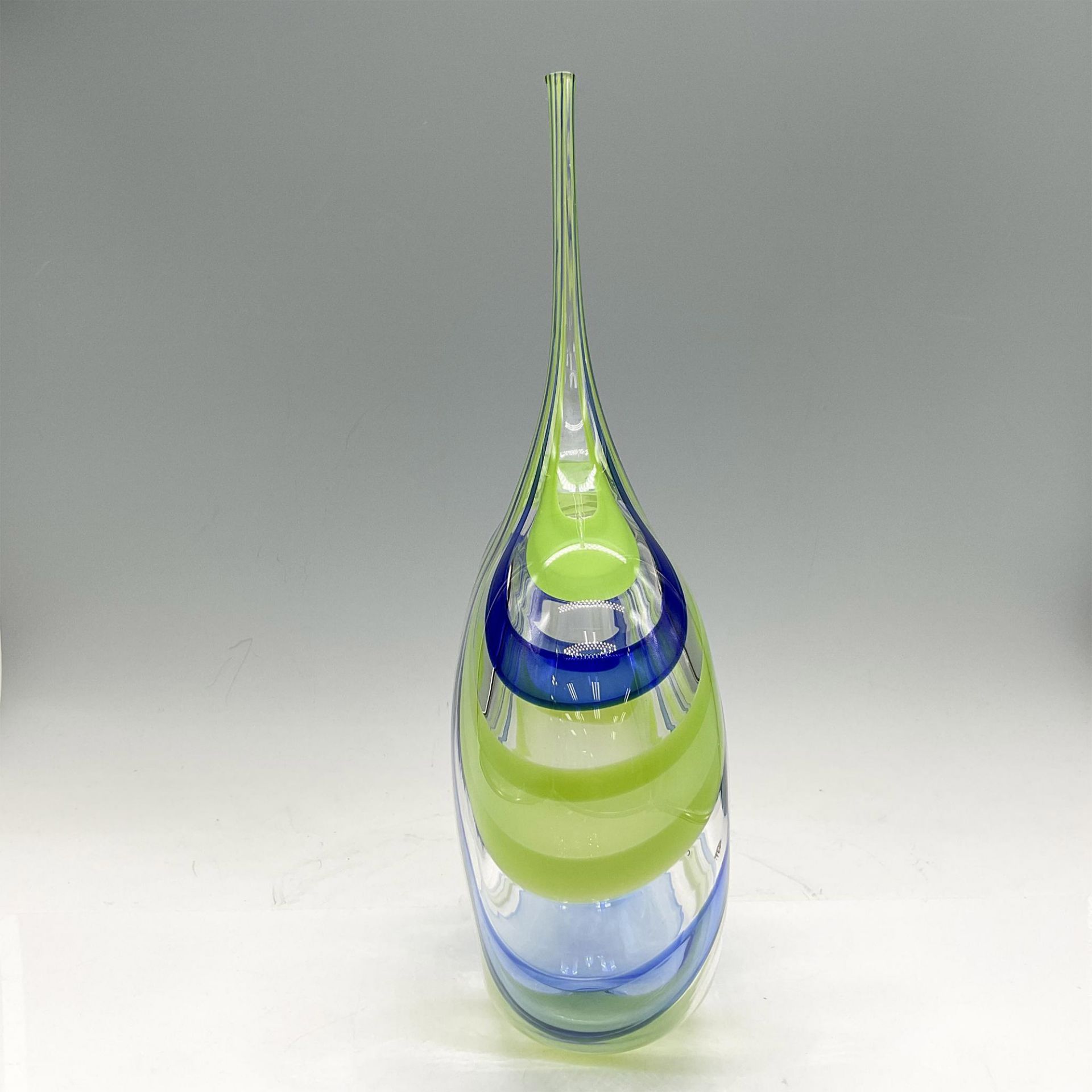 Chris McCarthy Blown Art Glass Bottle, Signed - Bild 2 aus 3