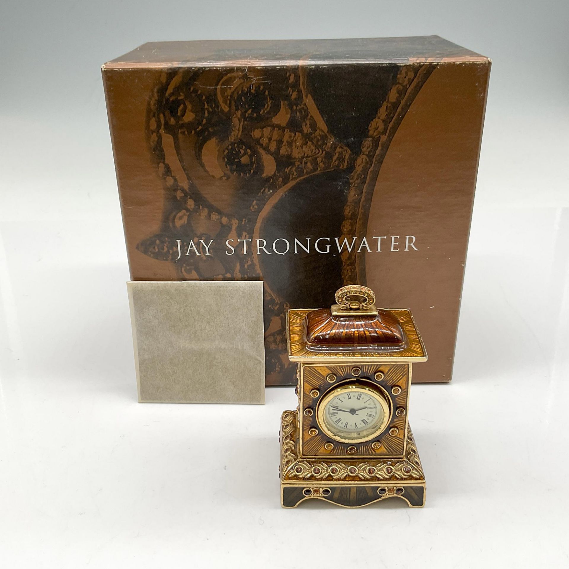 Jay Strongwater Florentine Carriage Mini Clock, Dixon - Image 4 of 4