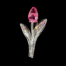 Swarovski Crystal Figurine, Pink Tulip