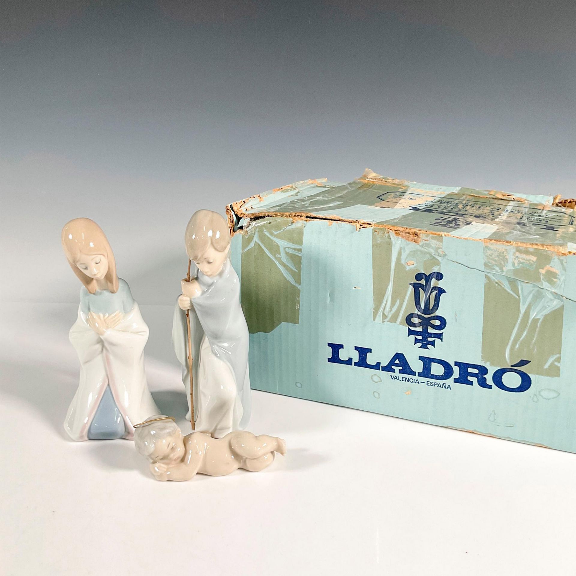 3pc Lladro Porcelain Nativity Figurines - Bild 3 aus 3