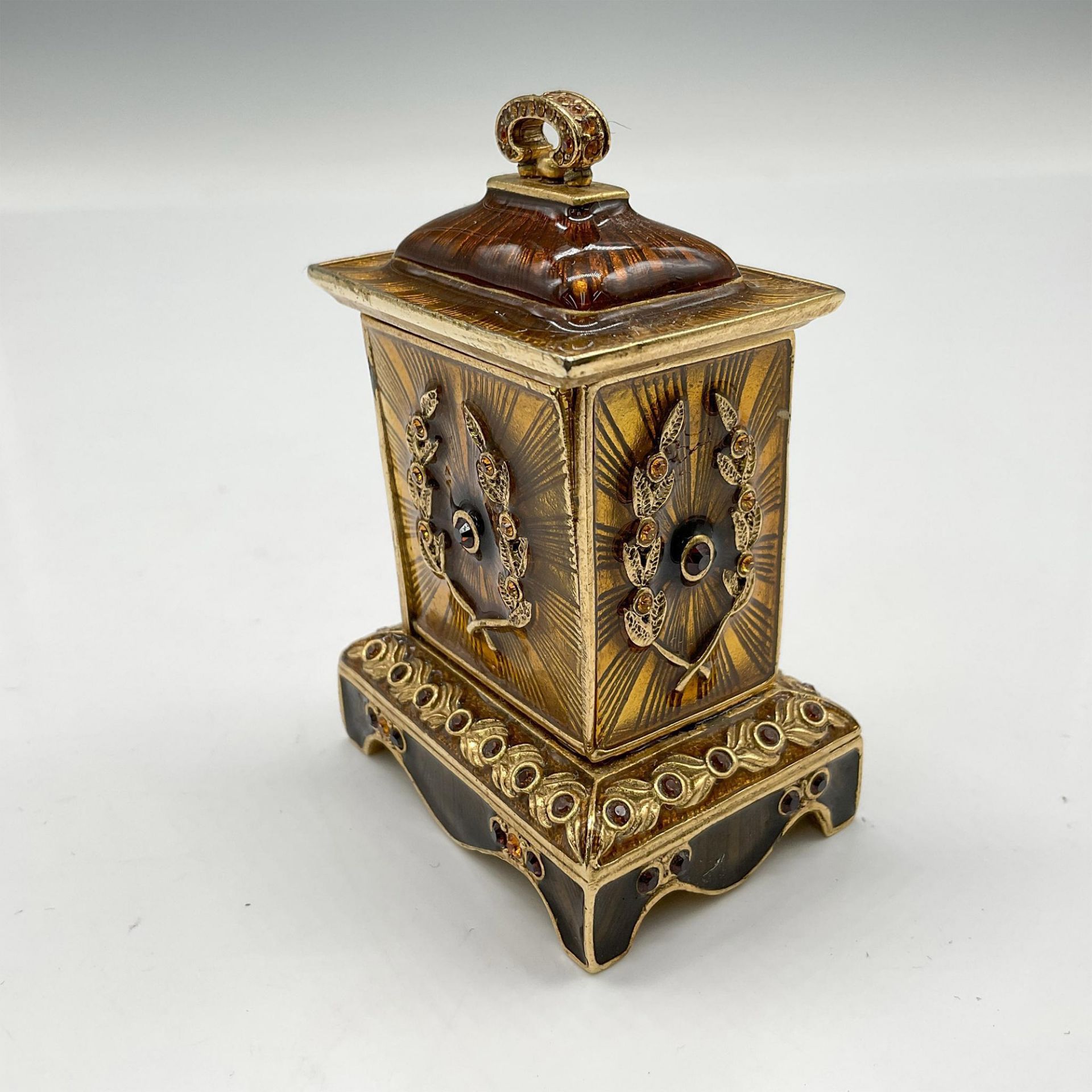 Jay Strongwater Florentine Carriage Mini Clock, Dixon - Image 2 of 4