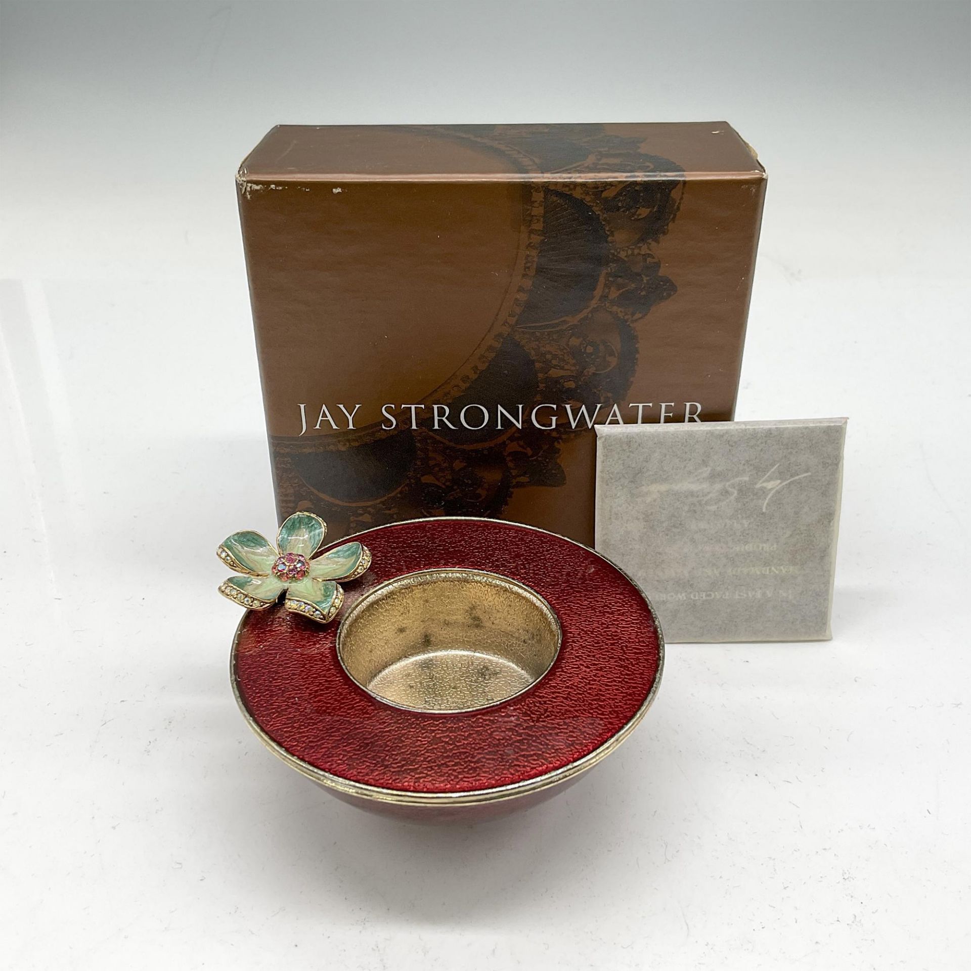 Jay Strongwater Enamel Candle Holder, Flower - Image 4 of 4