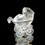 Swarovski Silver Crystal Figurine, Baby Carriage