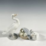 2pc Lladro Porcelain Duck Figurines