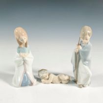 3pc Lladro Porcelain Nativity Figurines