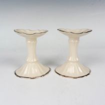 Pair of Lenox Candleholders, Silver Lined