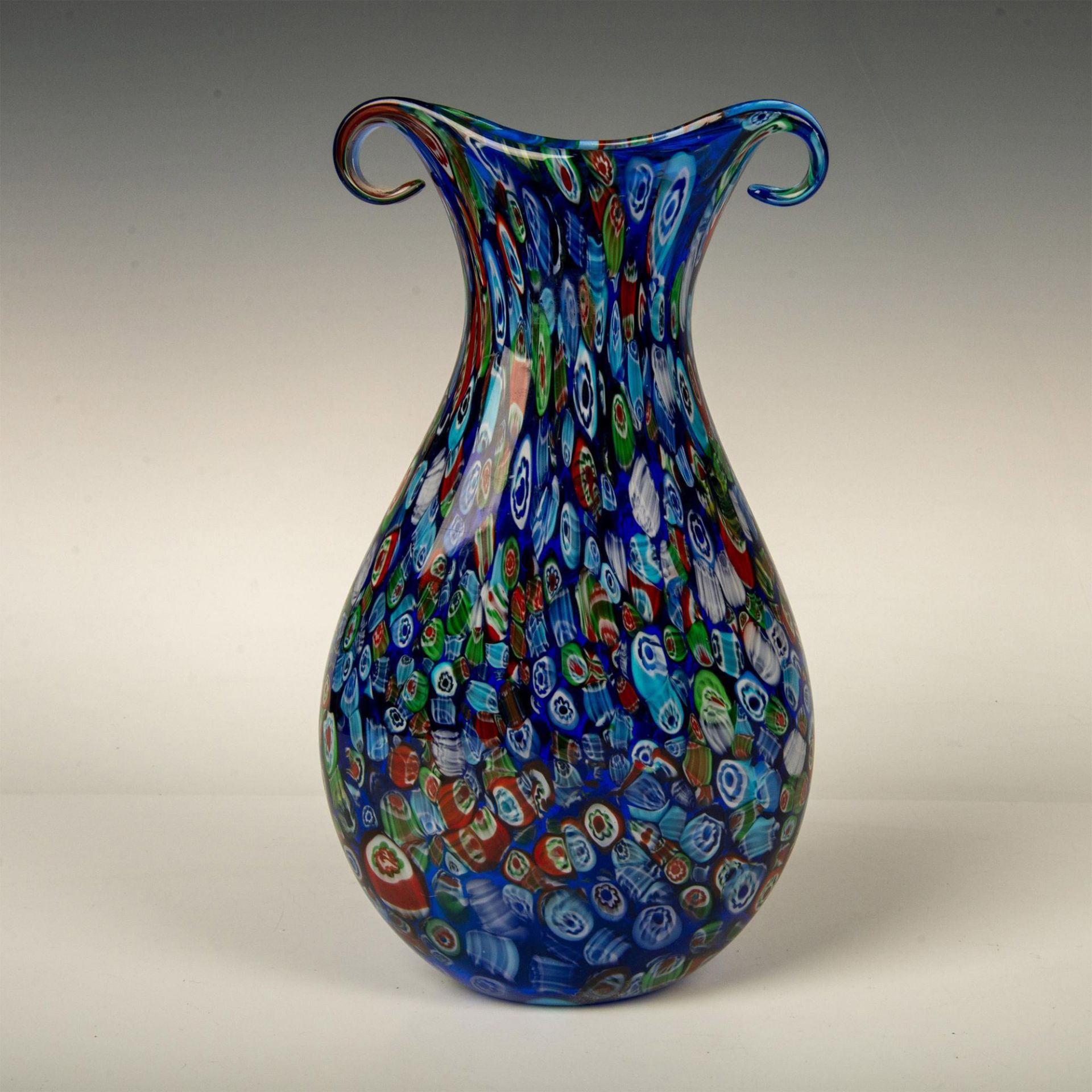 Murano Art Glass Millefiori Vase - Bild 3 aus 4