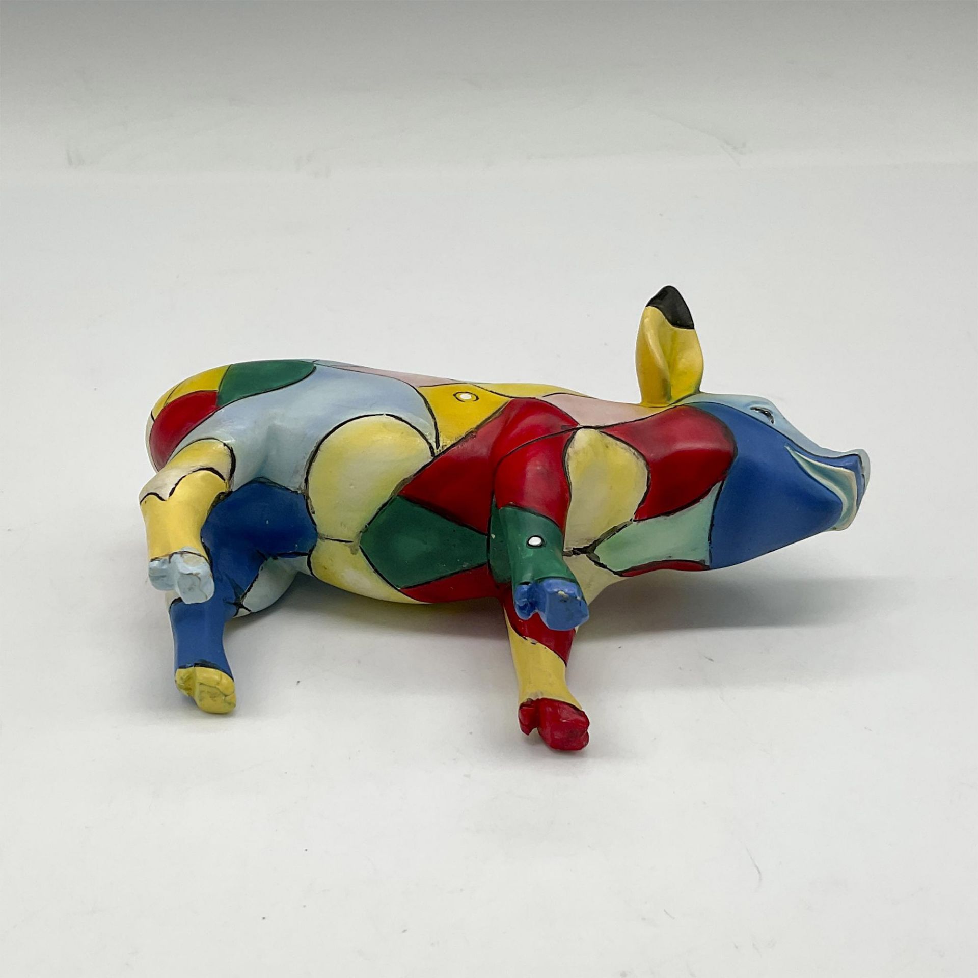 Groovy Resin Figurine, Multicolored Pig - Bild 3 aus 3