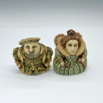 2pc Pot Bellys , King Henry VIII & Queen Elizabeth I