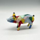 Groovy Resin Figurine, Multicolored Pig