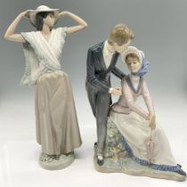 2pc Nao by Lladro Porcelain Figurines, My Offering + Woman
