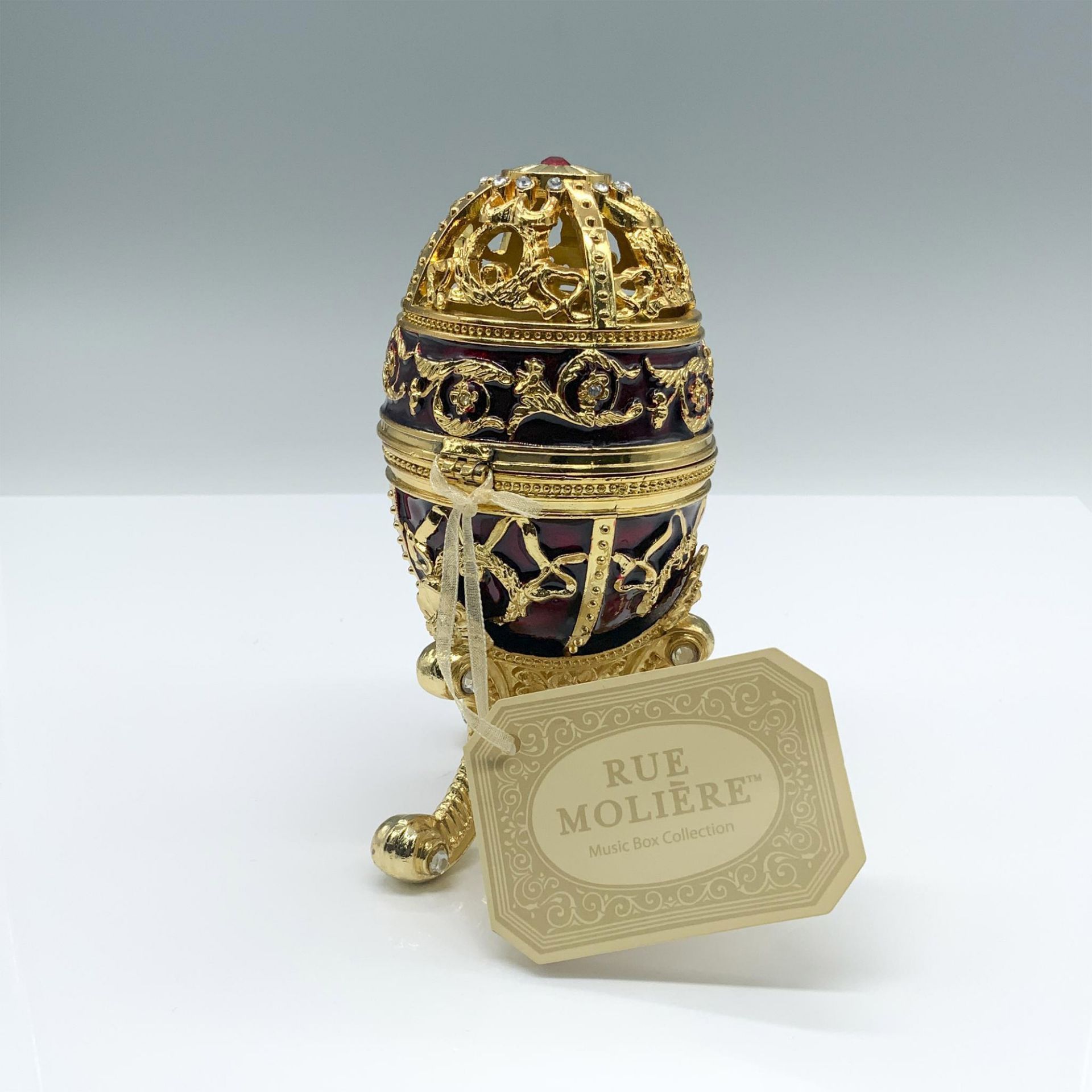 Ornate Rue Moliere Egg Music Box - Image 2 of 4