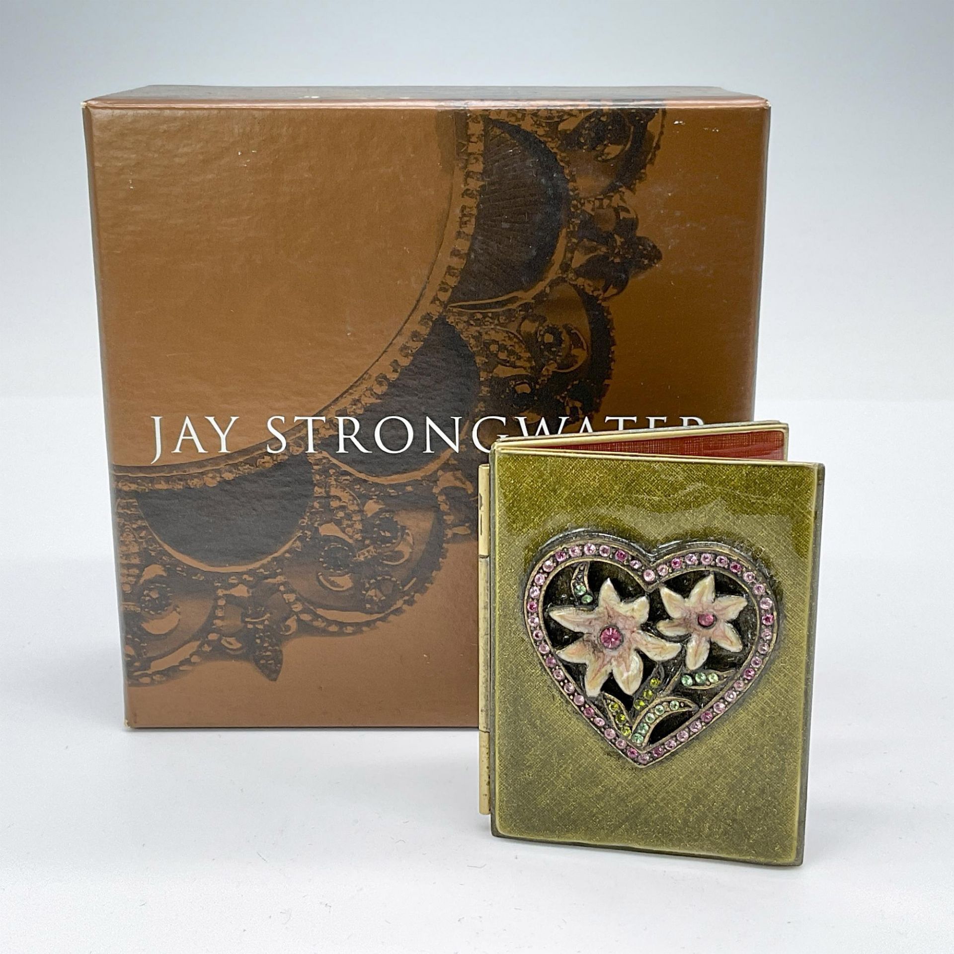Small Jay Strongwater Bifold Picture Frame, Heart Flower - Bild 4 aus 4
