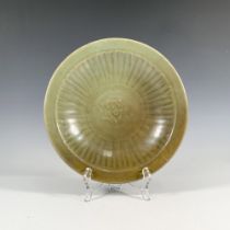 Ming Dynasty Longquan Celadon Peony Deep Bowl