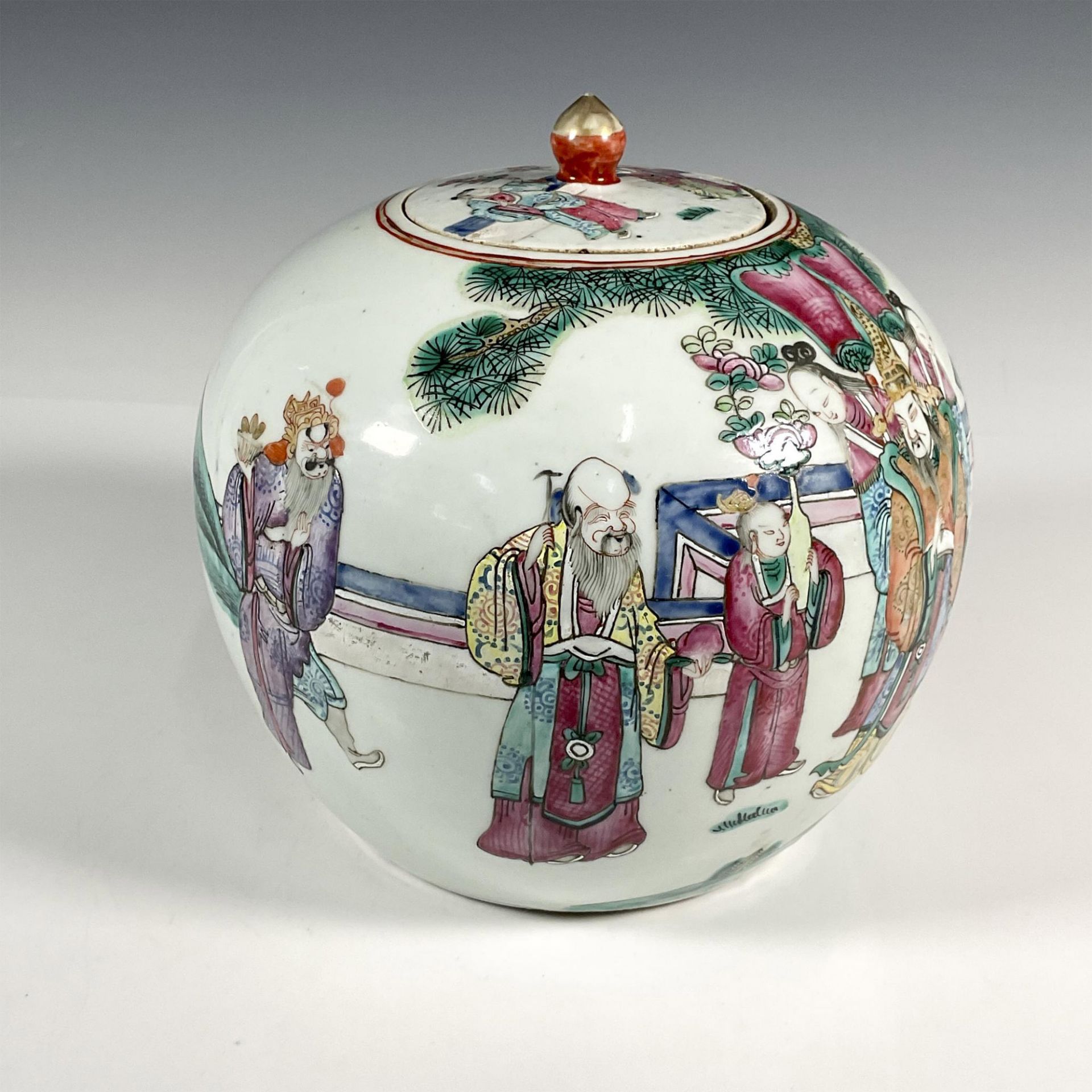 Chinese Qing Dynasty Porcelain Covered Ginger Pot - Image 4 of 5