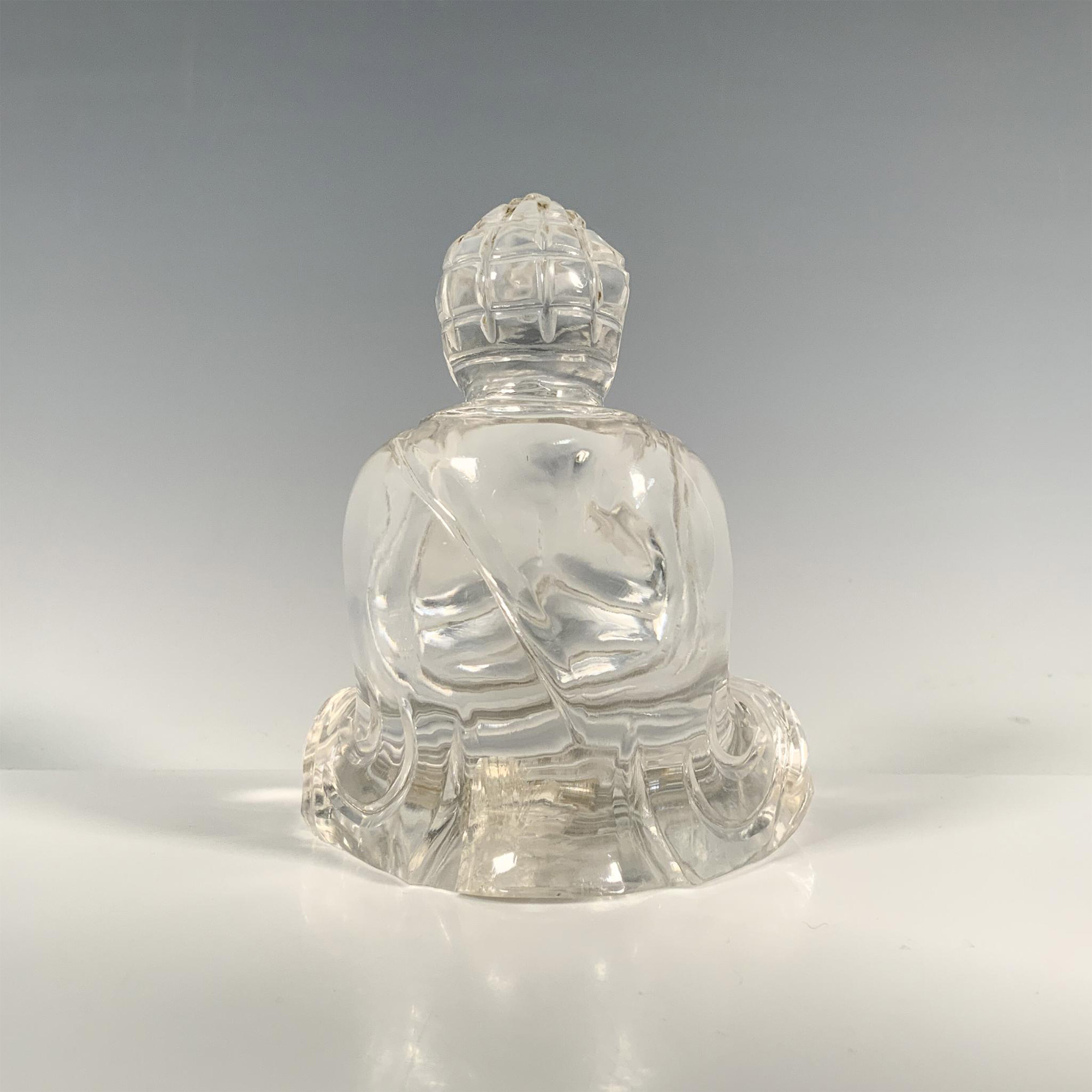 Chinese Qianlong Rock Crystal Buddha Figurine - Image 2 of 3