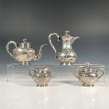 4pc Chinese Export Silver Tea and Coffee Service Set