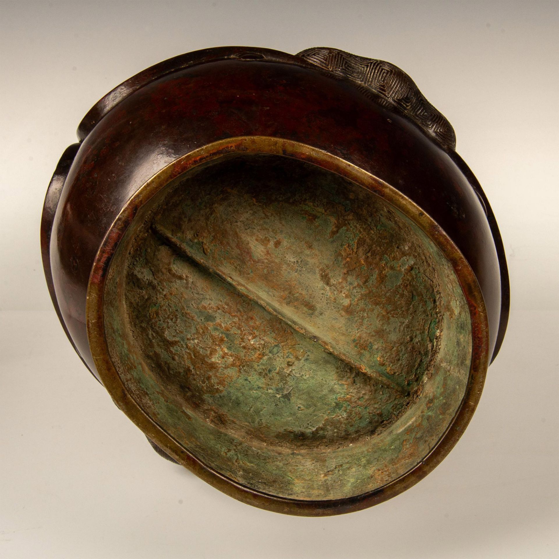 Antique Chinese Qing Dynasty Bronze Amphora Vase - Bild 6 aus 6