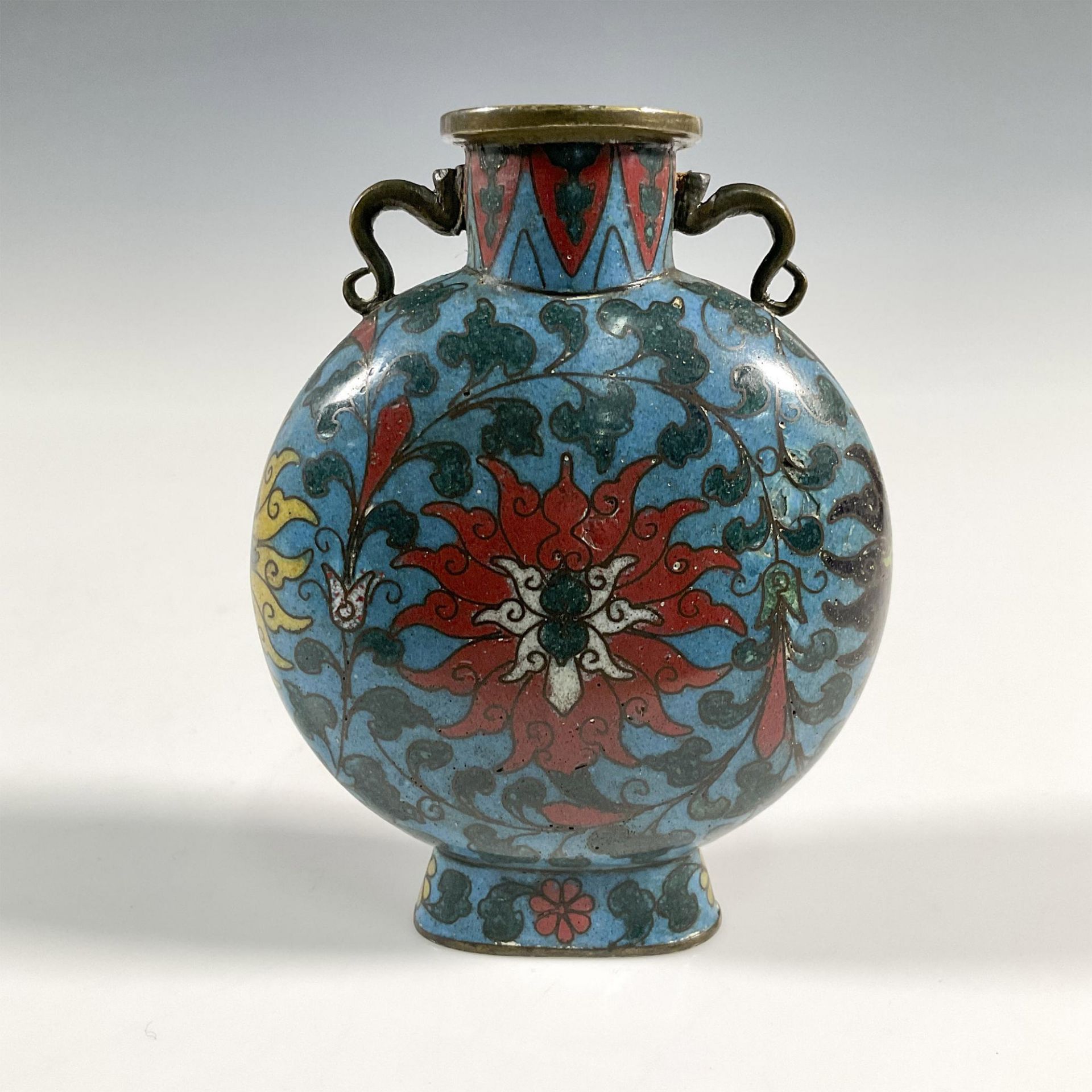 Chinese Cloisonne Miniature Moon Flask - Image 2 of 3