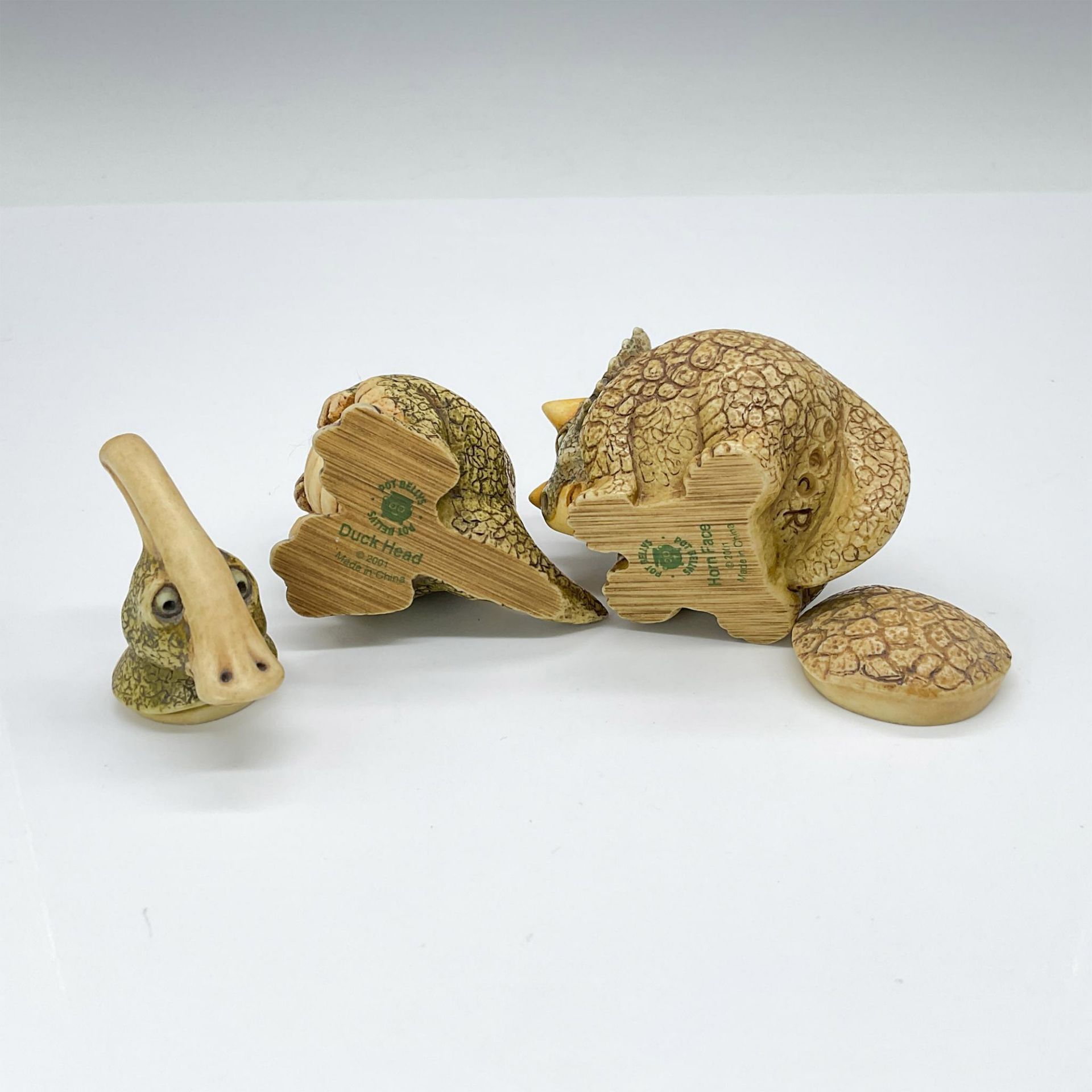 2pc Pot Belly Treasure Boxes, Horn Face & Duck Head - Bild 3 aus 4