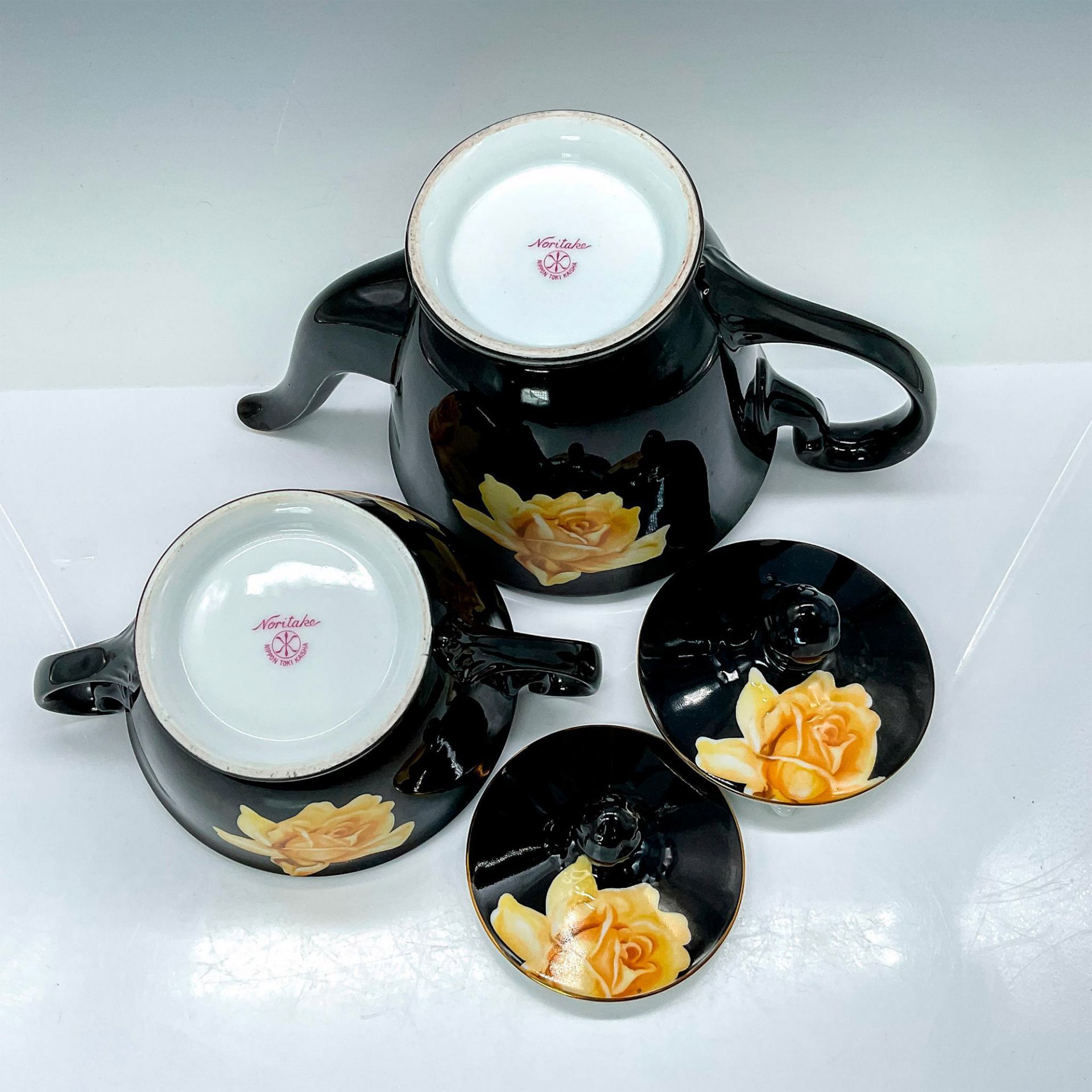 2pc Noritake Nippon Toki Kaisha Teapot and Sugar Bowl - Image 3 of 3