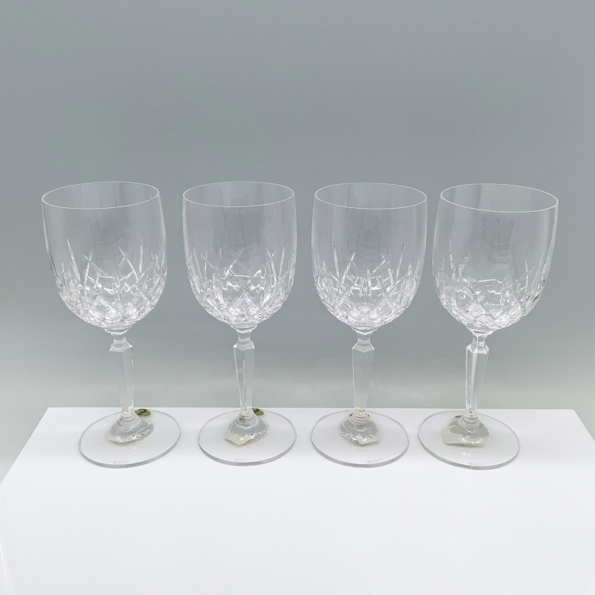 4pc Waterford Crystal Water Goblets, Newgrange - Image 2 of 4