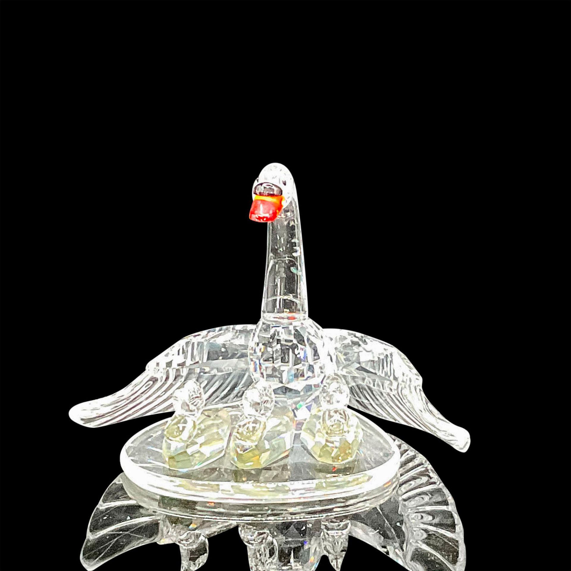 Swarovski Silver Crystal Figurine, Swan Family