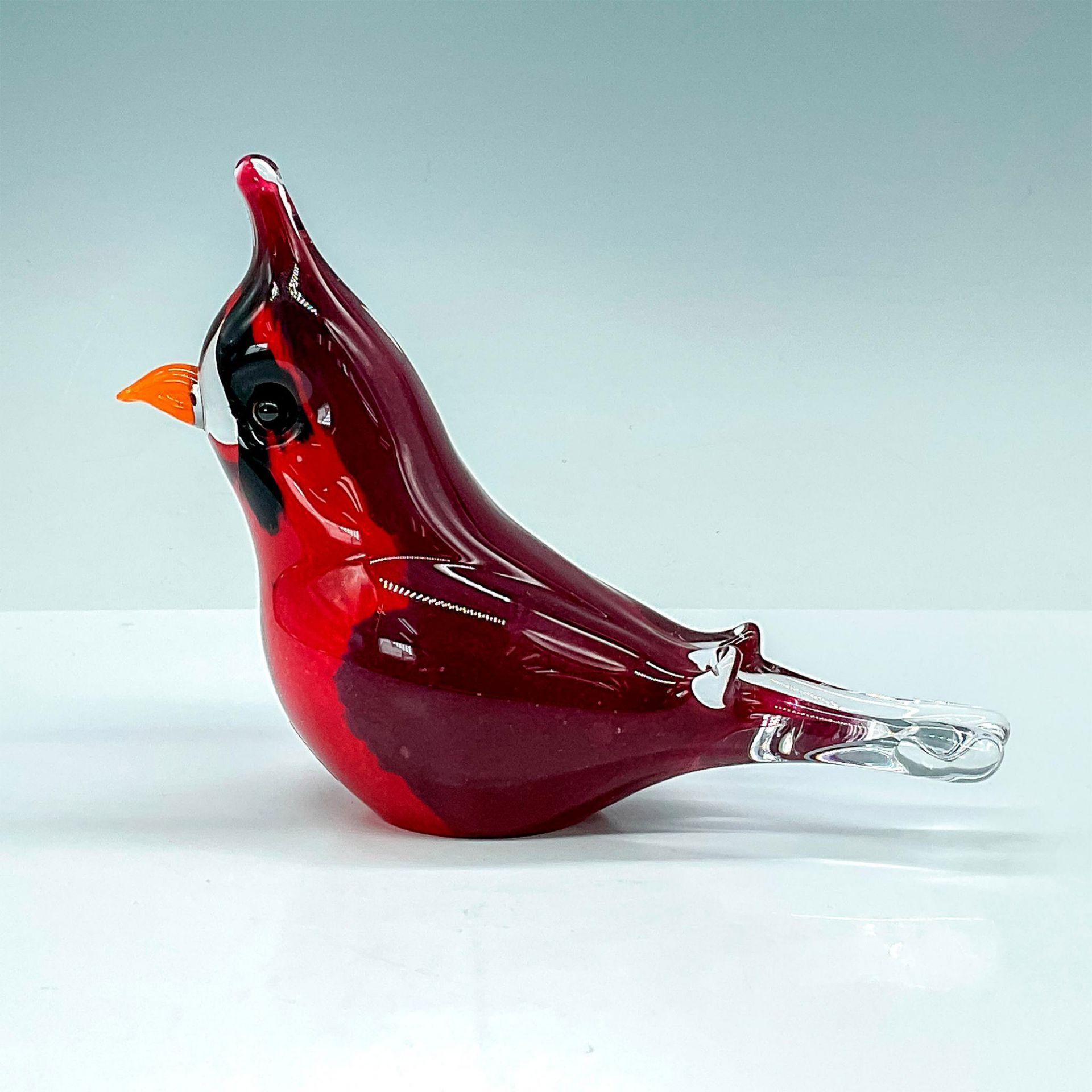 Langham Art Glass Bird Figurine, Red Cardinal - Image 2 of 3