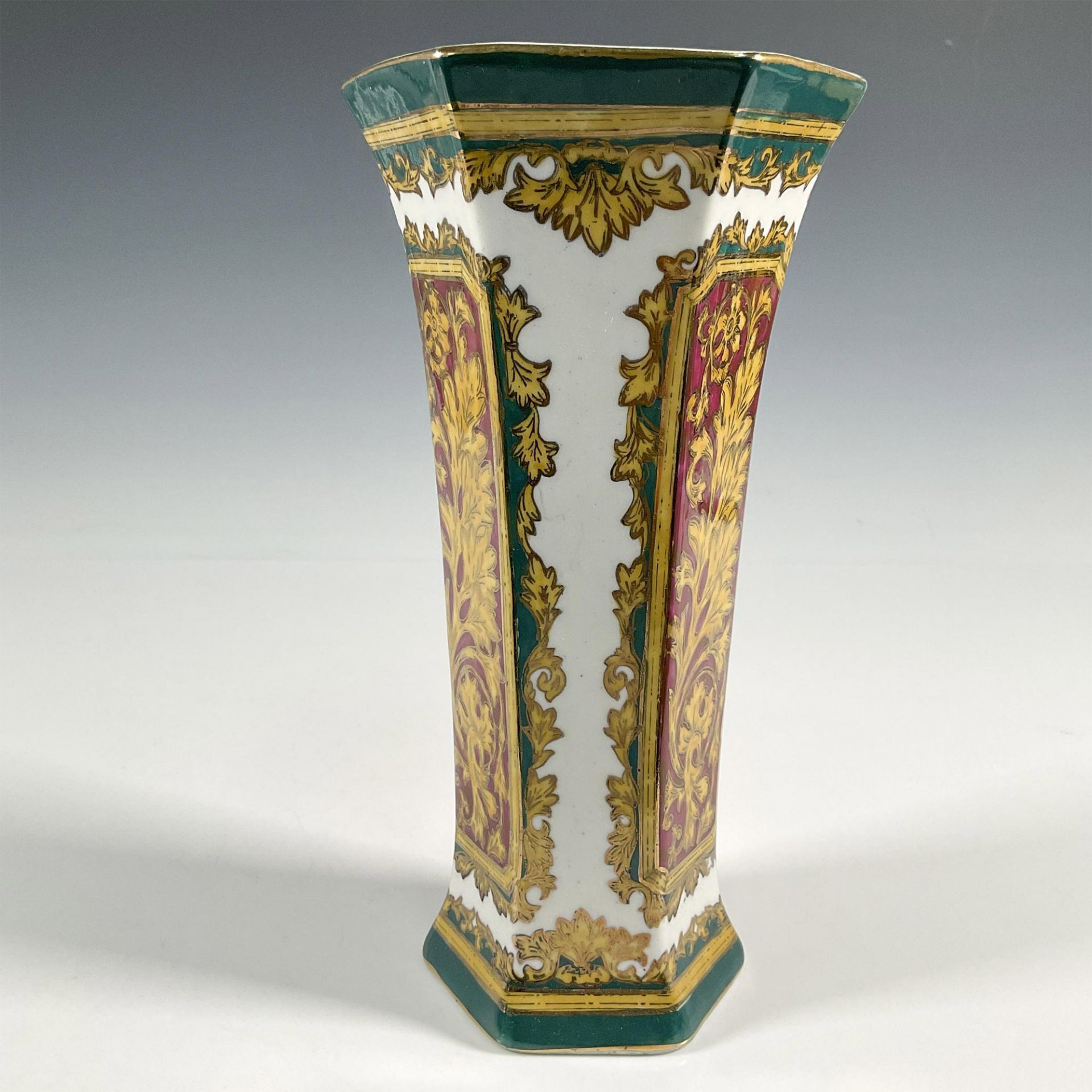 Andrea by Sadek Porcelain Hexagonal Vase - Image 2 of 3