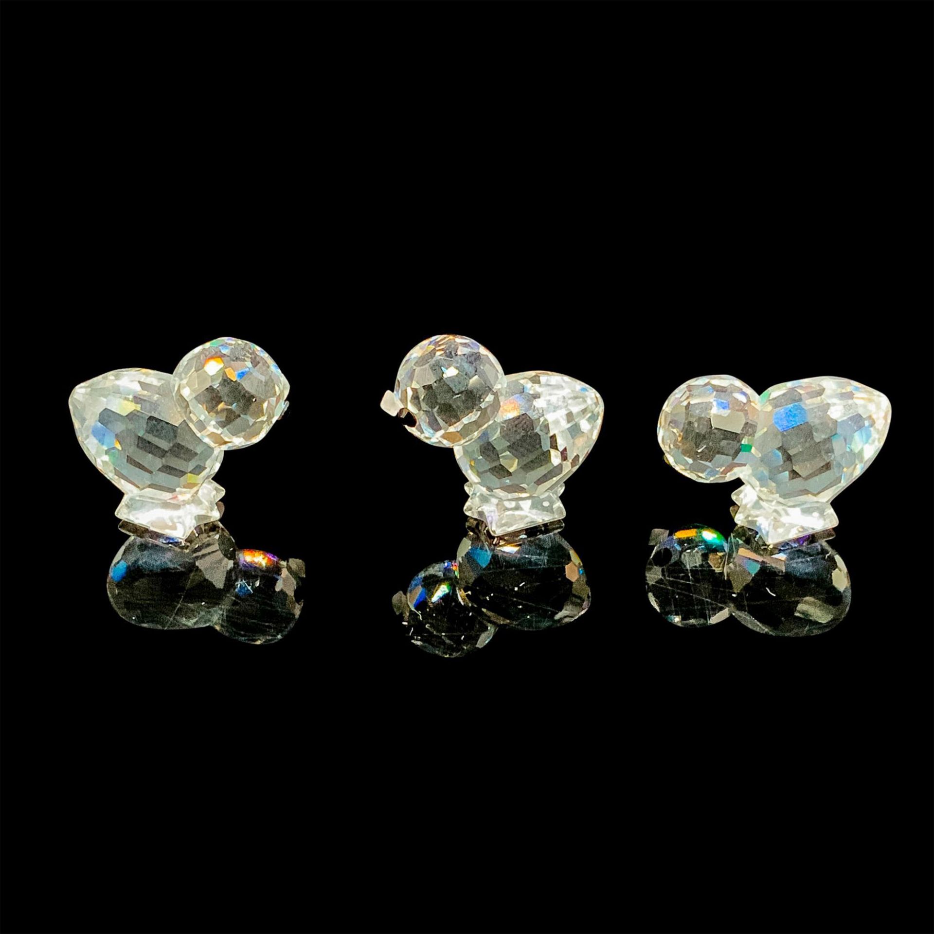 Swarovski Silver Crystal Figurine Set, 3 Mini Chicks 14824 - Image 2 of 3