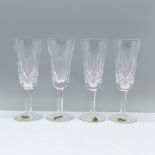 4pc Waterford Crystal Flute Champagne Glasses, Lismore
