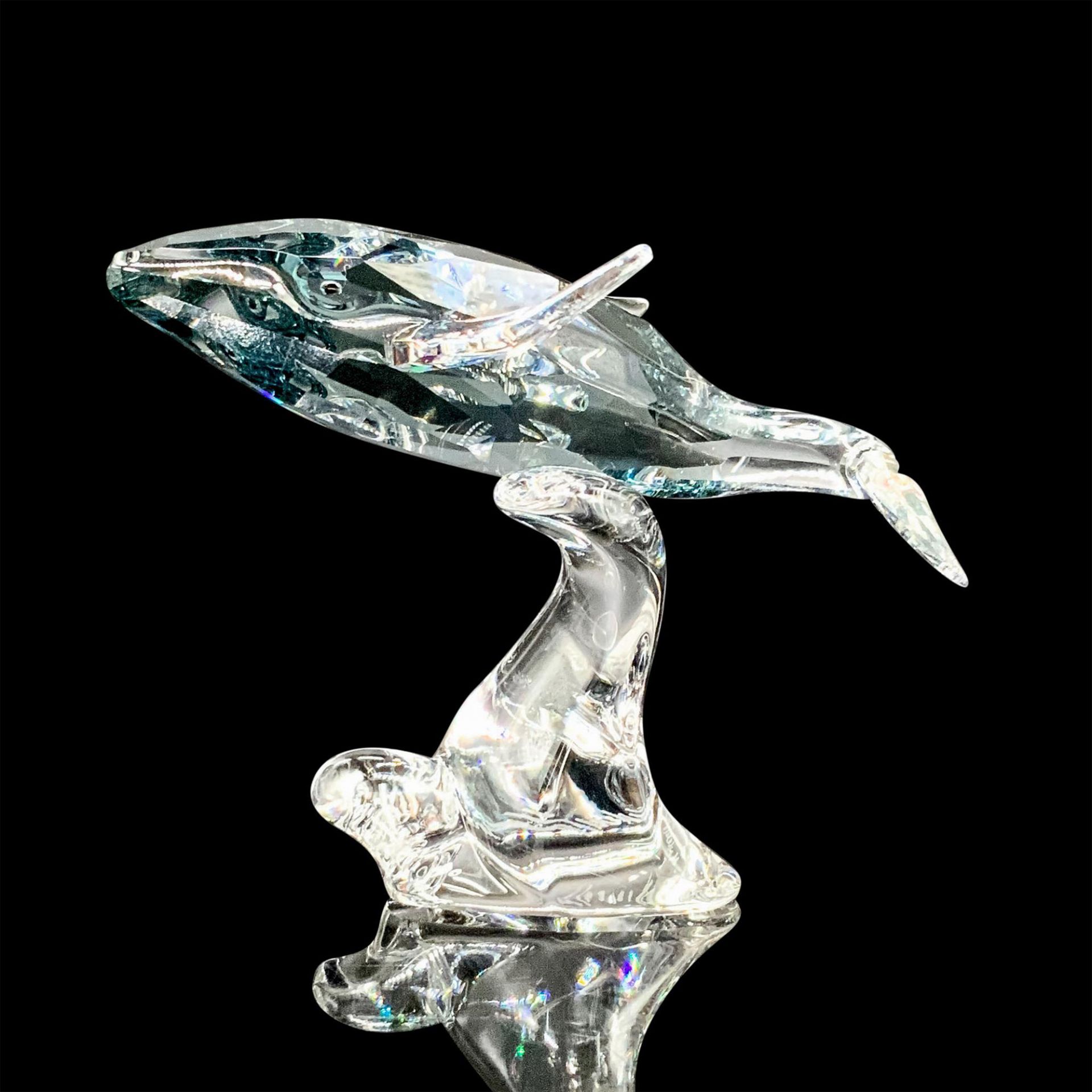 Signed Swarovski Crystal Figurine, Humpback Whale 1096741