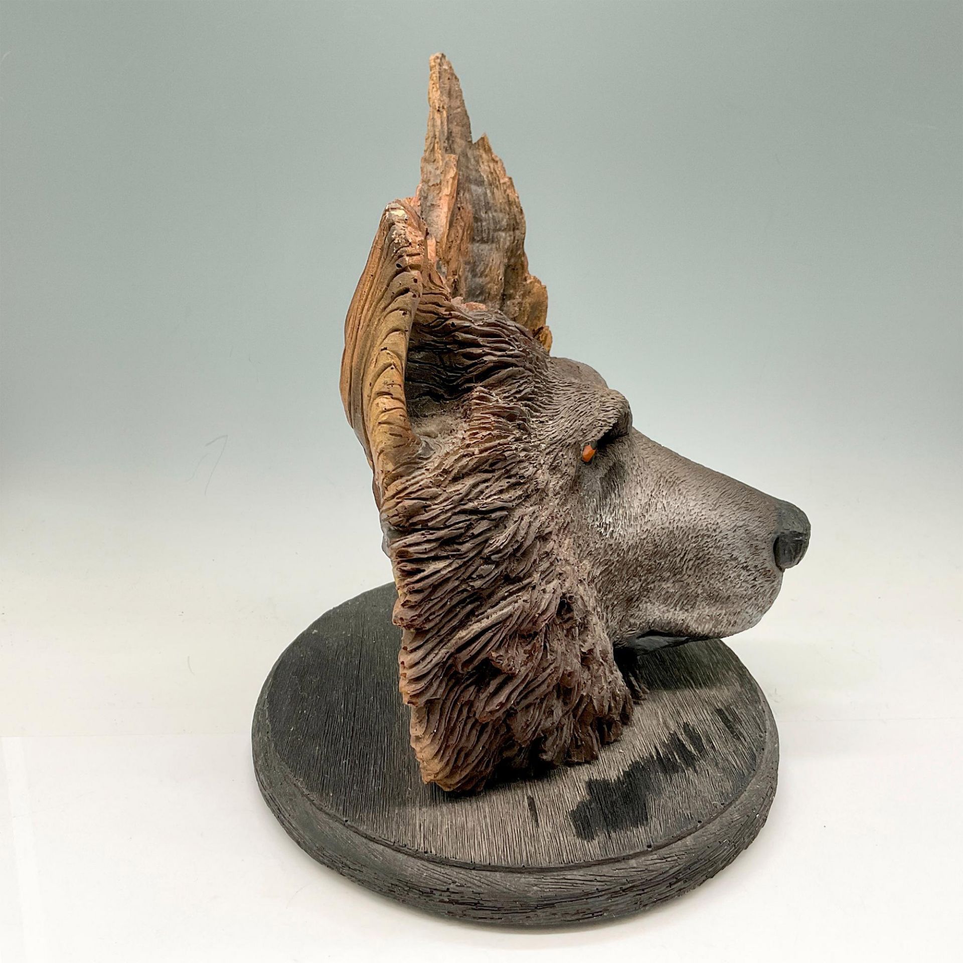 Bill Vernon Wood Sculpture, Night of Spirit Wolf - Image 2 of 3